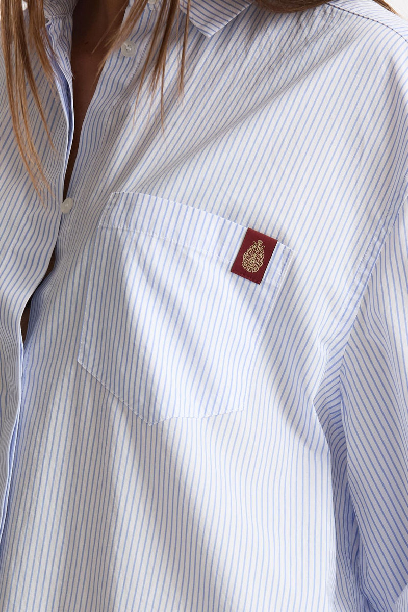 Camicia ESIBIZIONISTA over rigata bianco donna Dondup - 5