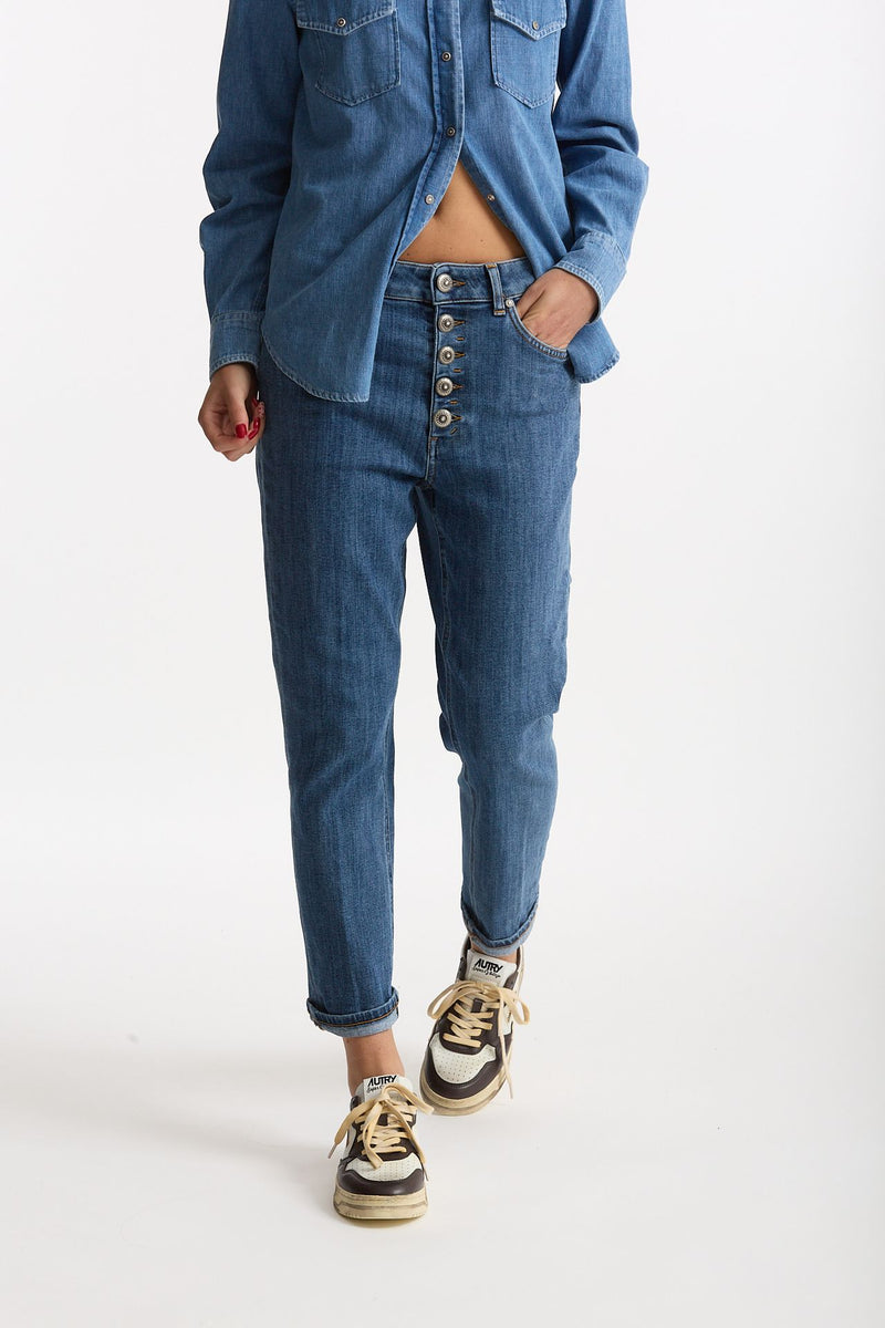 Jeans loose ESIBIZIONISTA KOONS in denim stretch donna Dondup - 1