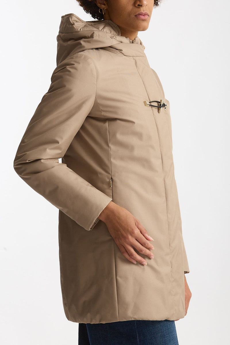 Giaccone TOGGLE in gabardina tecnica beige donna Fay - 3