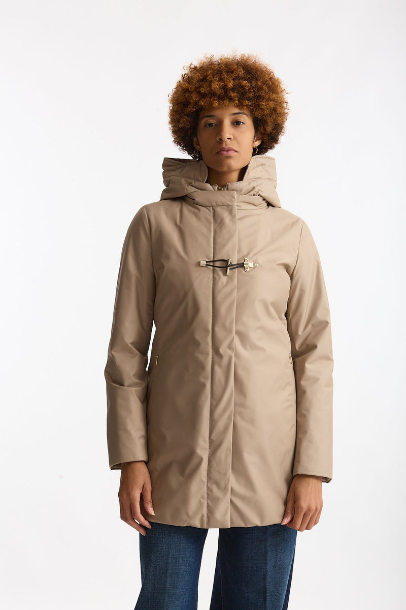 Giaccone TOGGLE in gabardina tecnica beige donna Fay - 1