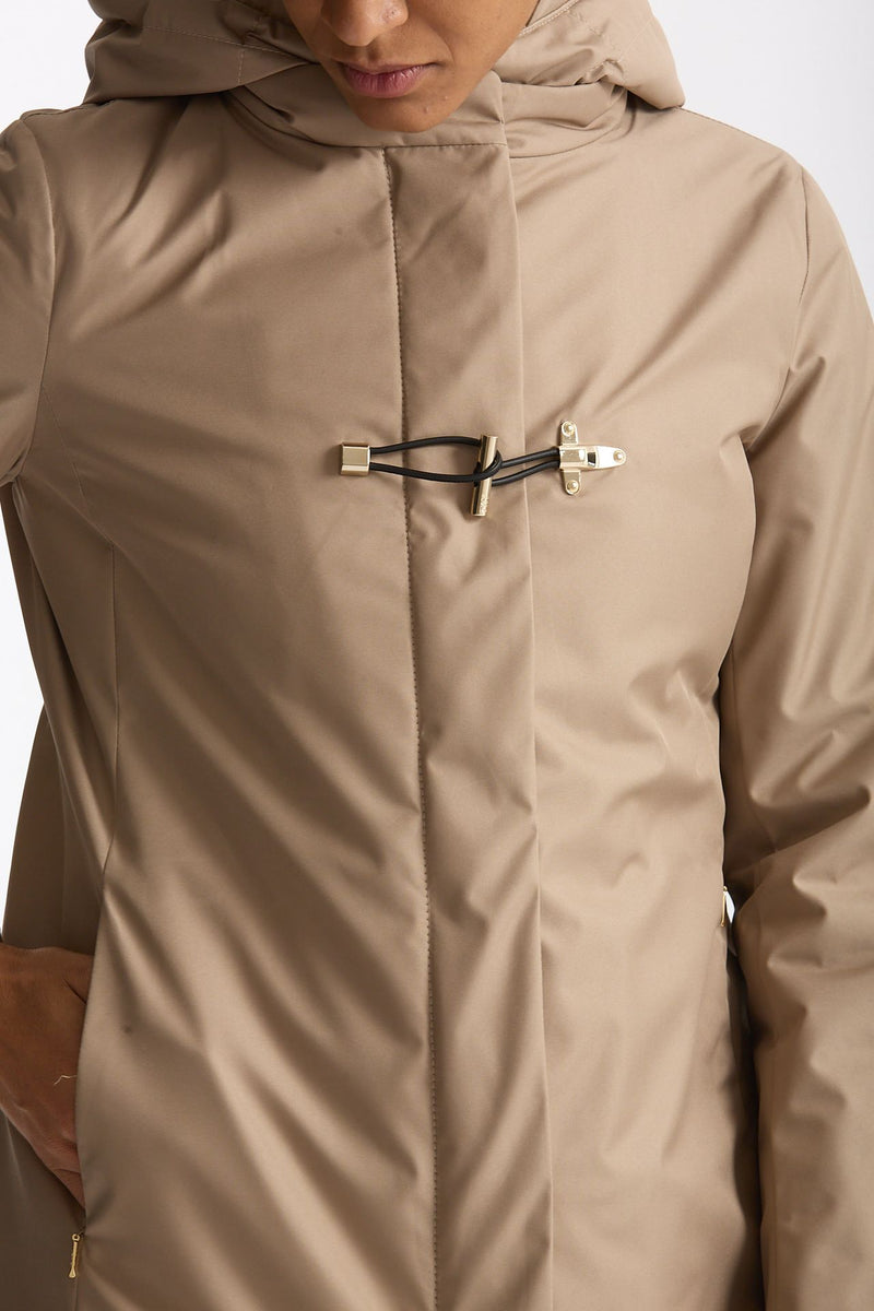 Giaccone TOGGLE in gabardina tecnica beige donna Fay - 5