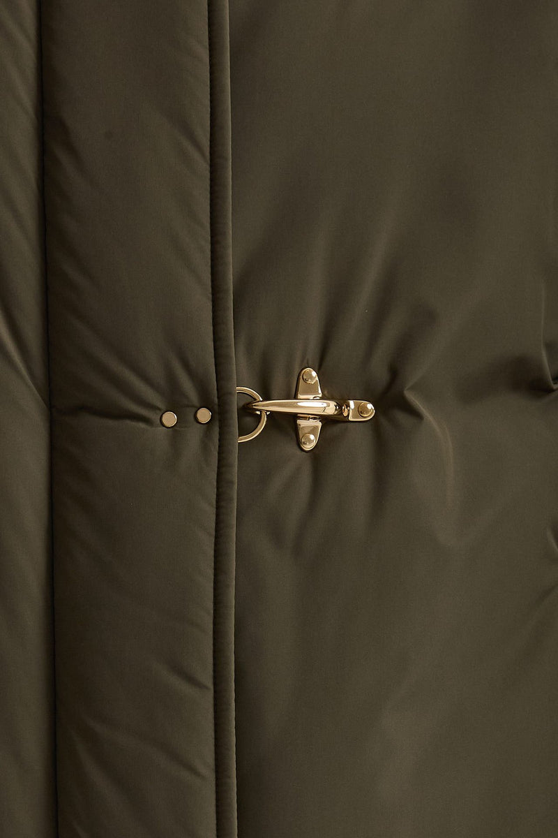 Bomber in microfibra verde militare donna Fay - 5