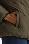 Bomber in microfibra verde militare donna Fay - 6