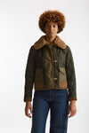 Giacca trapuntata tre Ganci verde militare donna Fay - 2