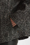 Cappa spigato in lana Mélange nero e bianco donna Fay - 7
