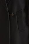 Cappa over in lana con giubbino in nylon nero donna Fay - 5