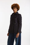 Cappotto slim in panno di lana blu donna Fay - 1