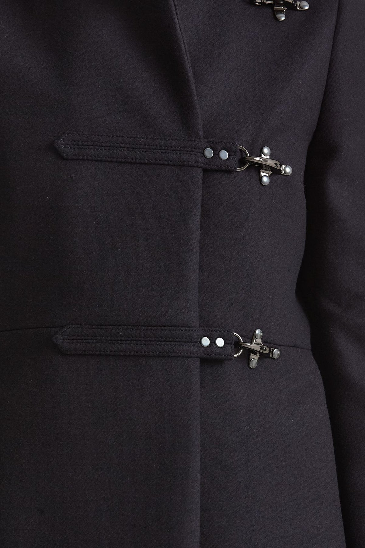 Cappotto slim in panno di lana blu donna Fay - 5