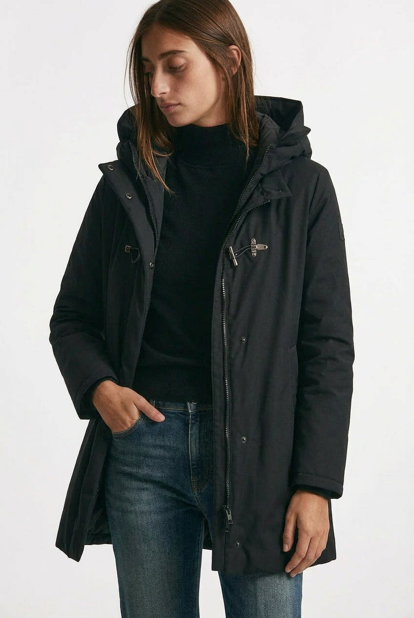 Giaccone TOGGLE in gabardina tecnica nero donna Fay - 2