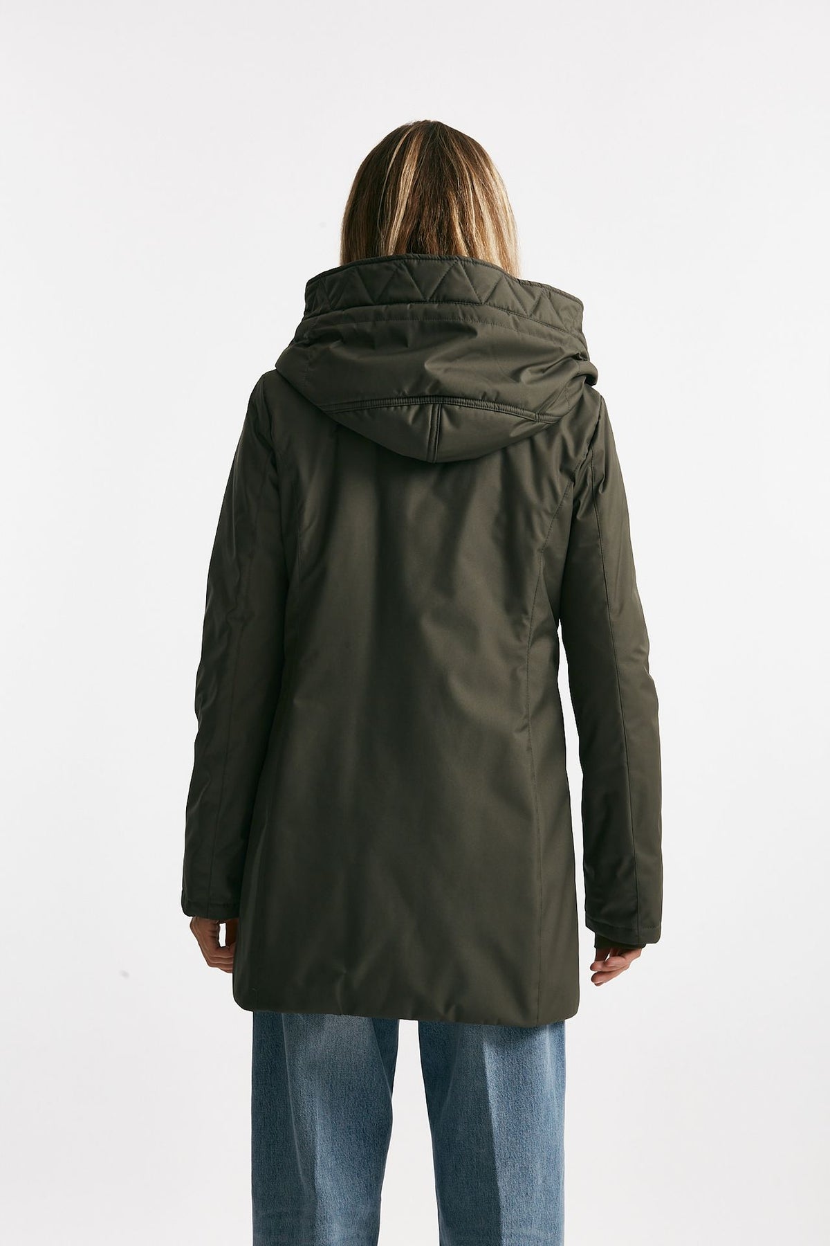 Giaccone TOGGLE in gabardina tecnica verde donna Fay - 3