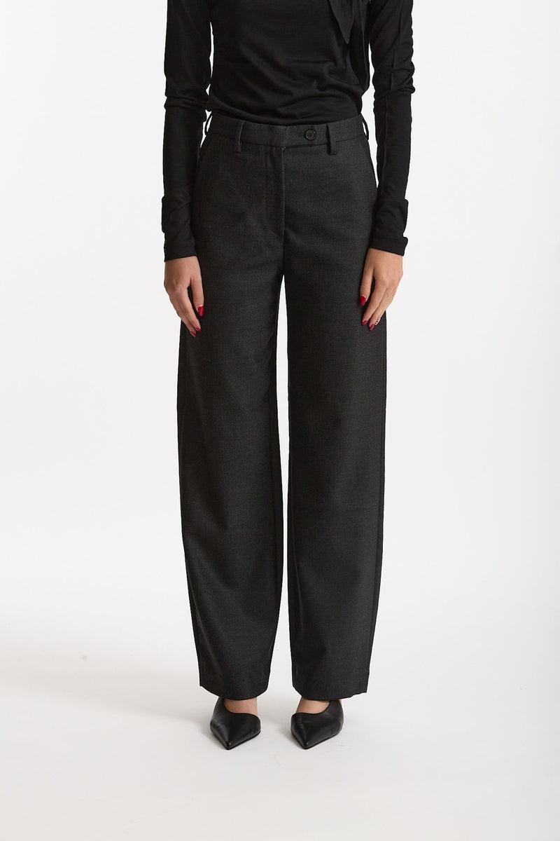 Pantalone in lana PHAEDRA grigio antracite donna Grifoni - 1