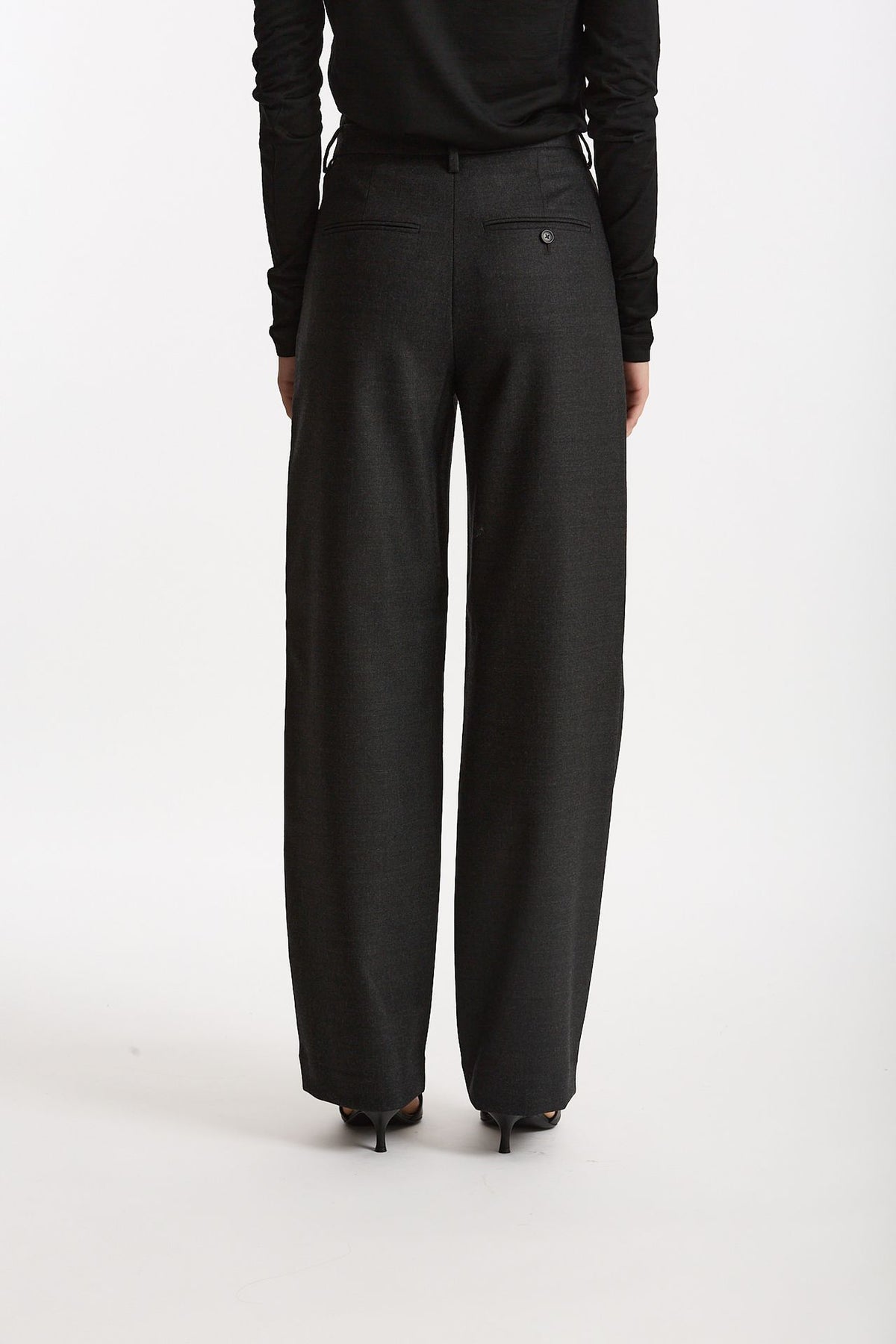 Pantalone in lana PHAEDRA grigio antracite donna Grifoni - 2