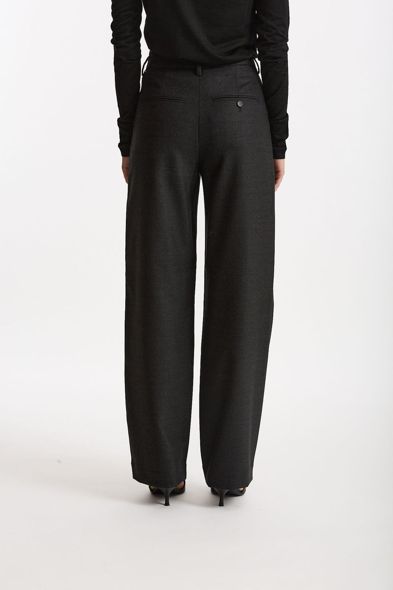Pantalone in lana PHAEDRA grigio antracite donna Grifoni - 2