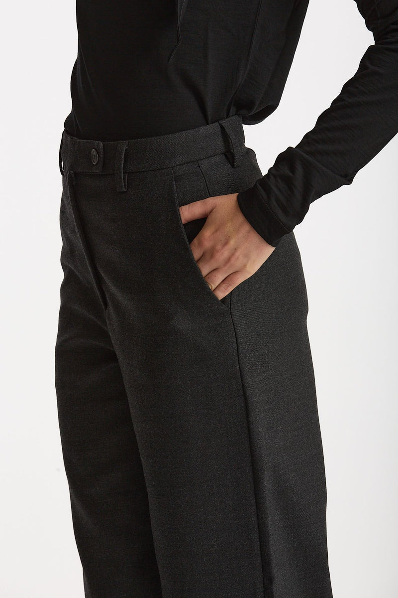 Pantalone in lana PHAEDRA grigio antracite donna Grifoni - 5