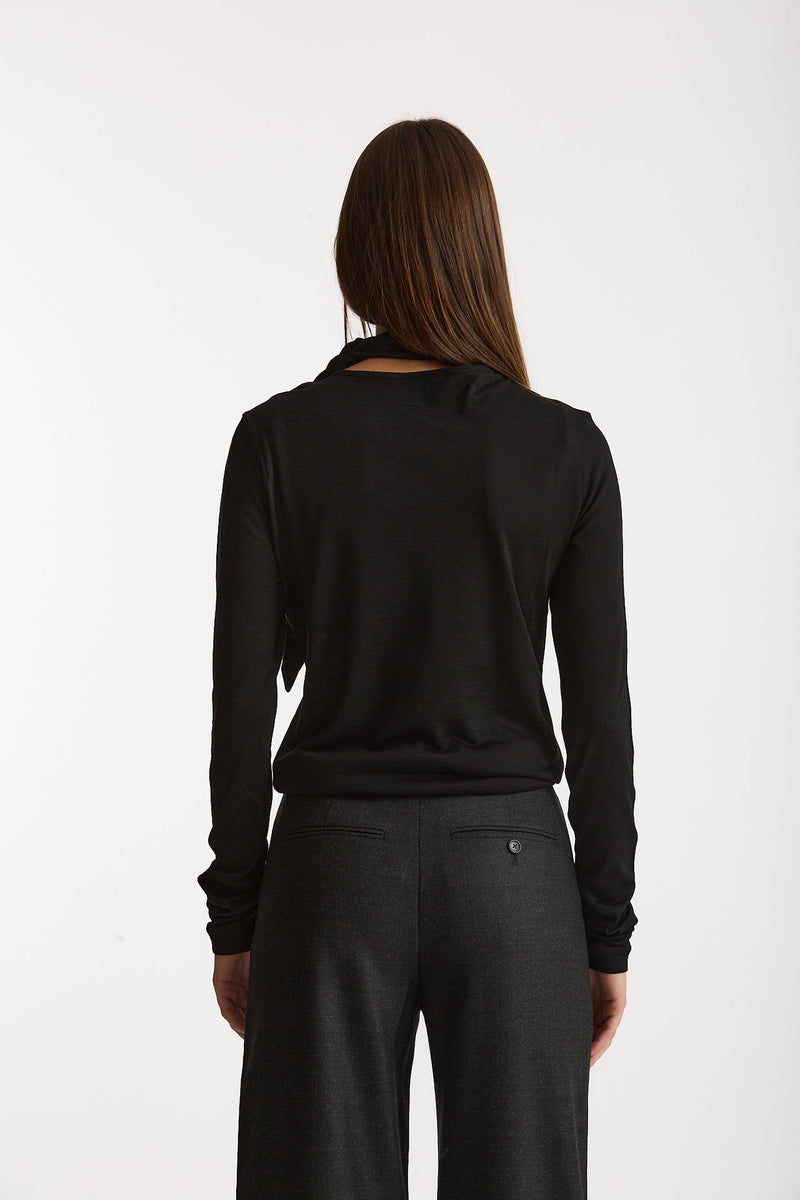 Maglia collo alto TESSA nero donna Grifoni - 4