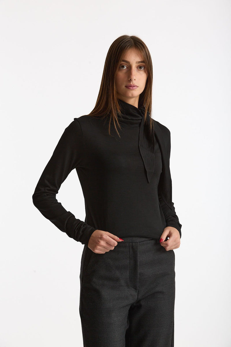 Maglia collo alto TESSA nero donna Grifoni - 5