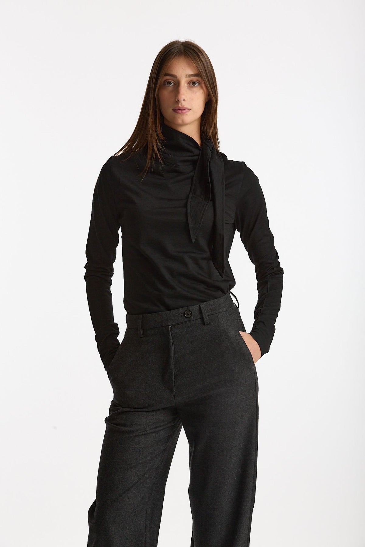 Maglia collo alto TESSA nero donna Grifoni - 1