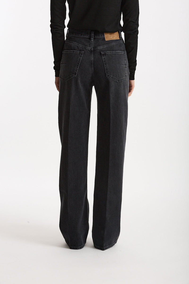 Jeans palazzo BERYL nero slavato donna Grifoni - 3