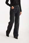 Jeans palazzo BERYL nero slavato donna Grifoni - 4