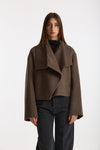 Giacca Gala cropped tortora scuro donna Grifoni - 1