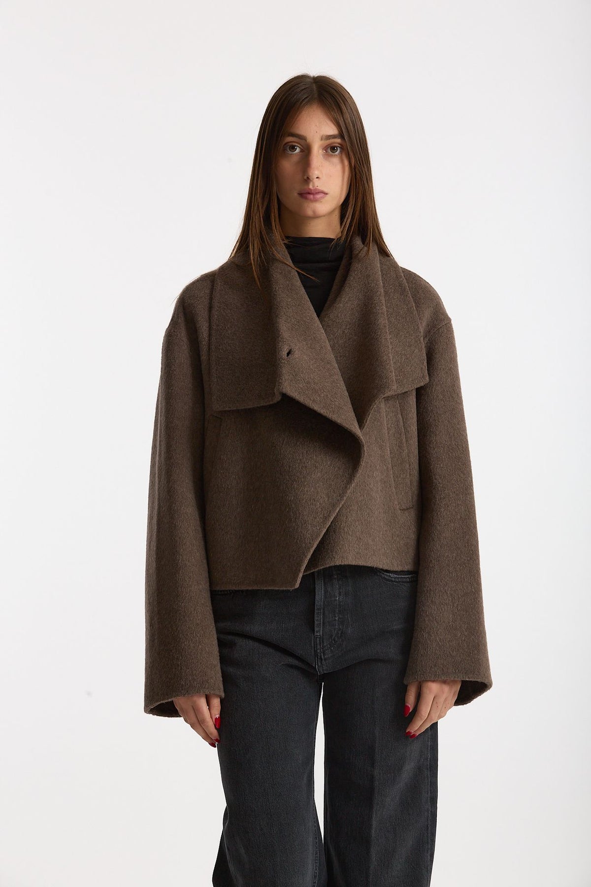 Giacca Gala cropped tortora scuro donna Grifoni - 1