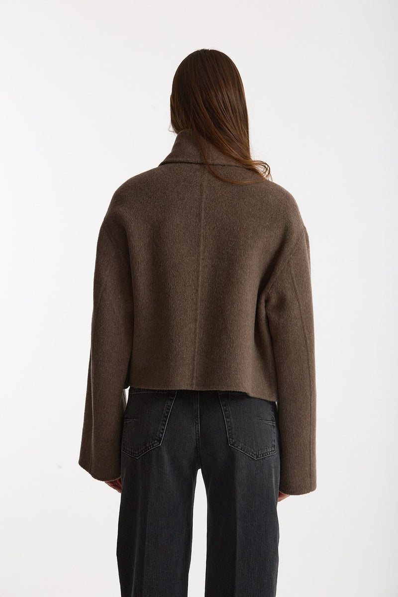 Giacca Gala cropped tortora scuro donna Grifoni - 3