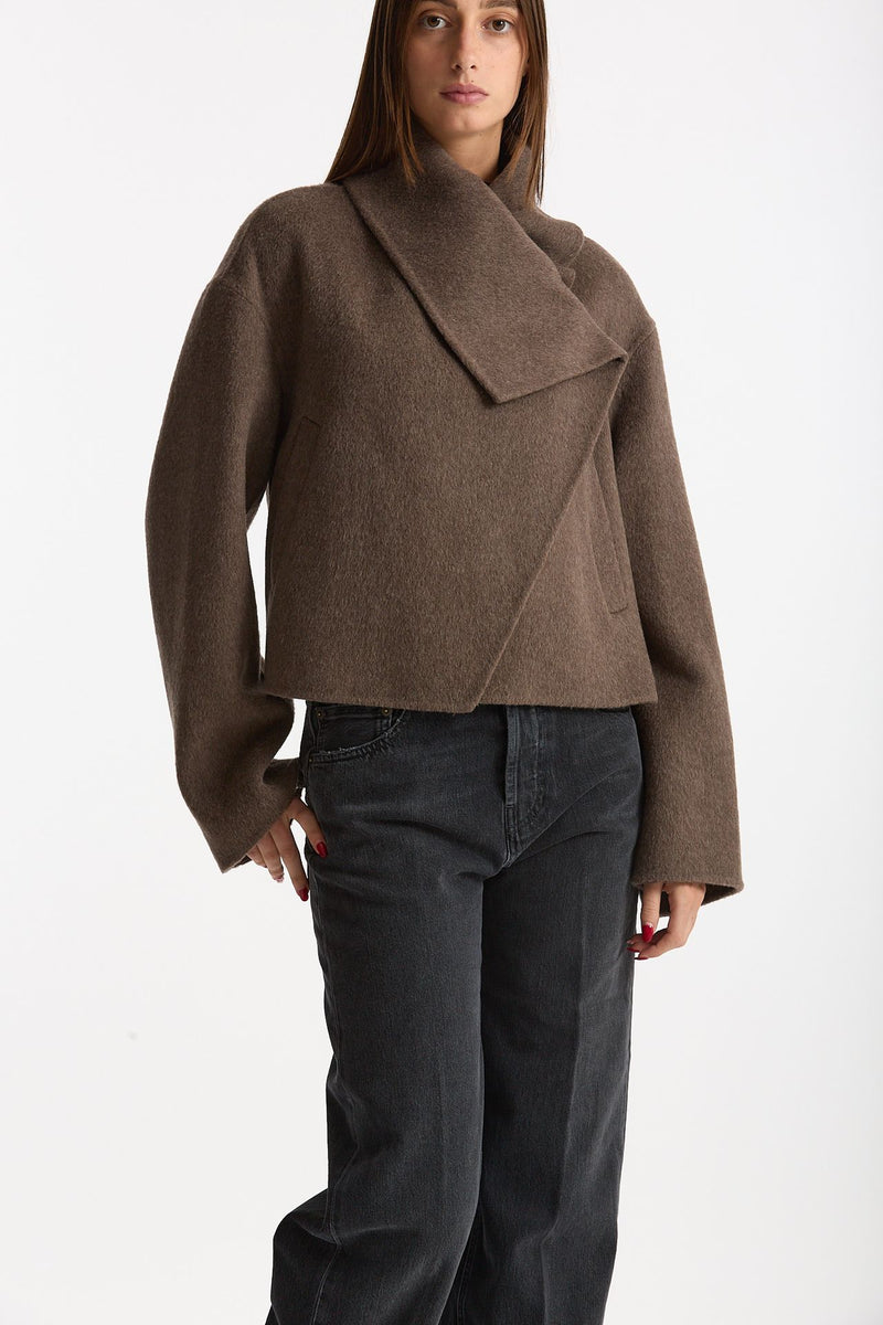 Giacca Gala cropped tortora scuro donna Grifoni - 4