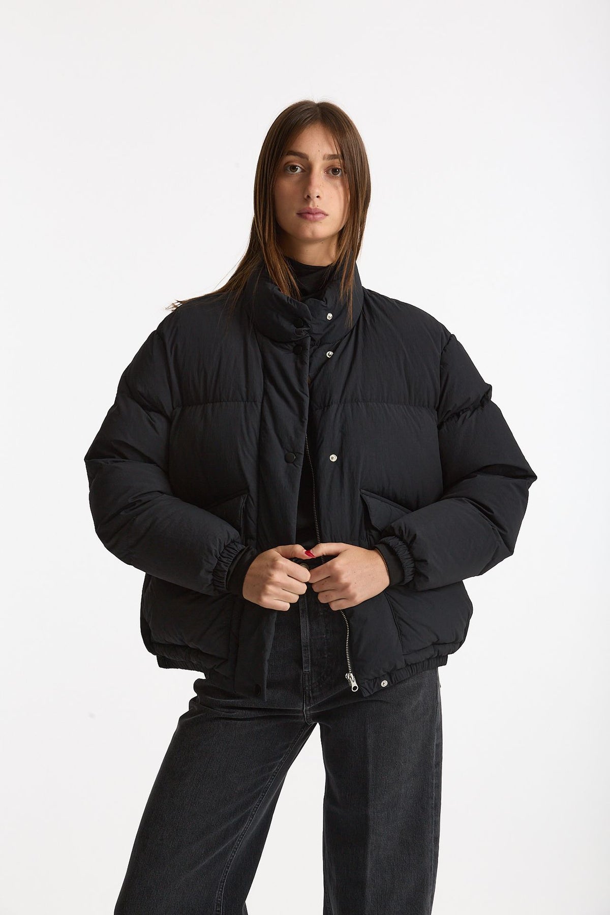 Piumino trapuntato POPPY nero donna Grifoni - 1