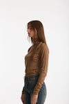 Maglia collo alto TESSA cammello donna Grifoni - 4