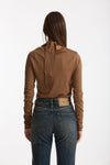 Maglia collo alto TESSA cammello donna Grifoni - 5