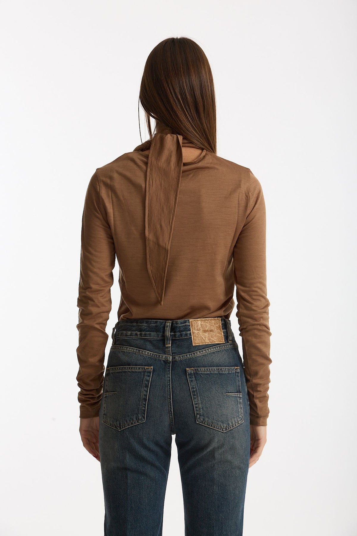 Maglia collo alto TESSA cammello donna Grifoni - 5