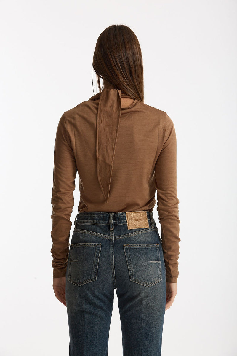 Maglia collo alto TESSA cammello donna Grifoni - 5