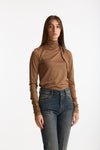 Maglia collo alto TESSA cammello donna Grifoni - 1