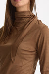 Maglia collo alto TESSA cammello donna Grifoni - 2