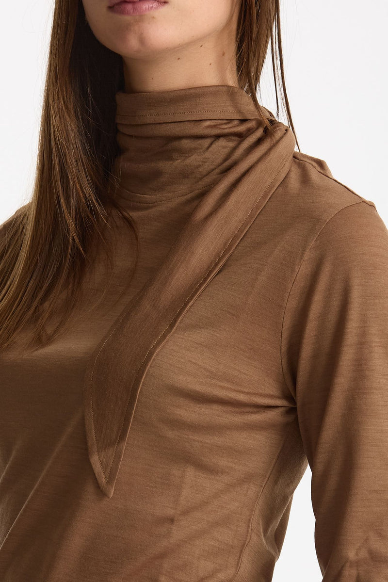 Maglia collo alto TESSA cammello donna Grifoni - 2