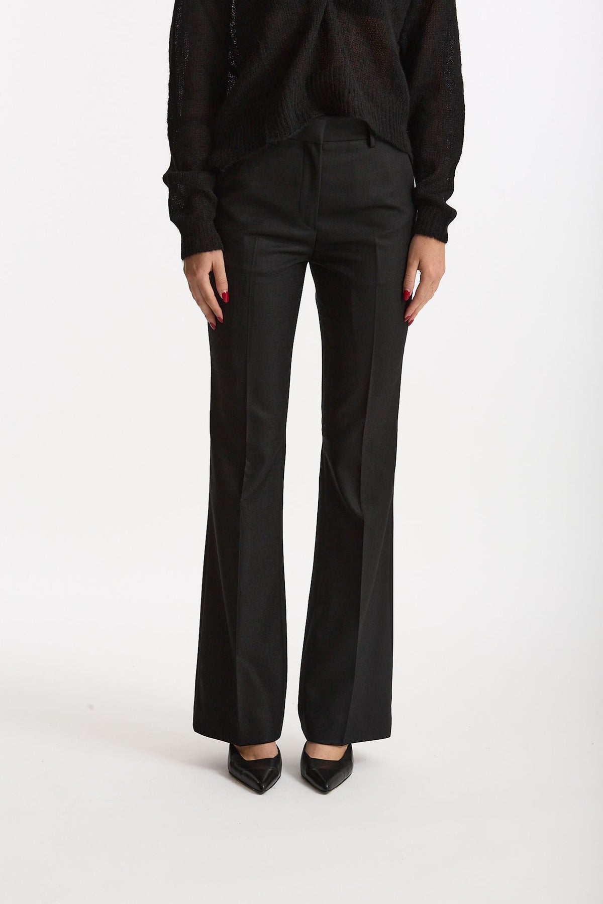 Pantalone flare nero donna Grifoni - 1