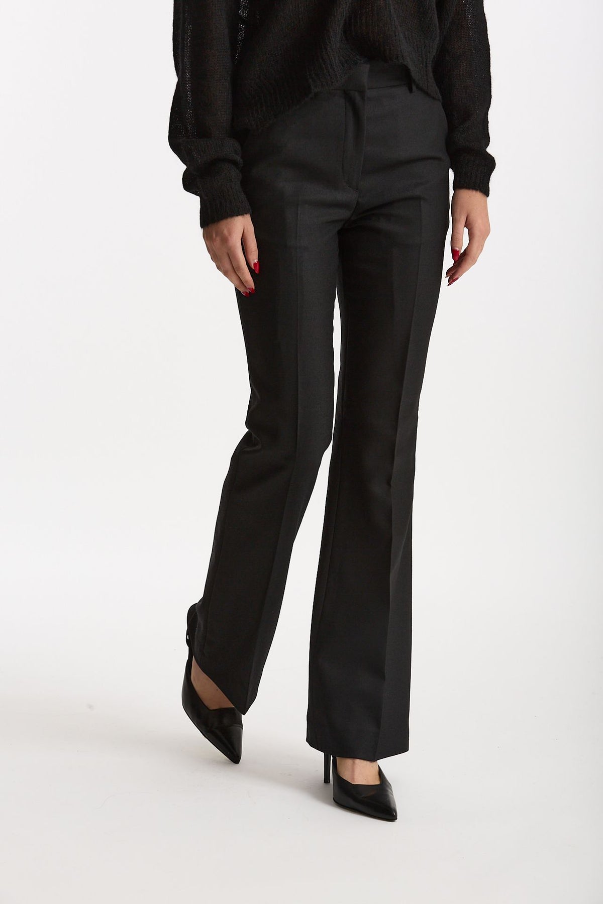 Pantalone flare nero donna Grifoni - 4