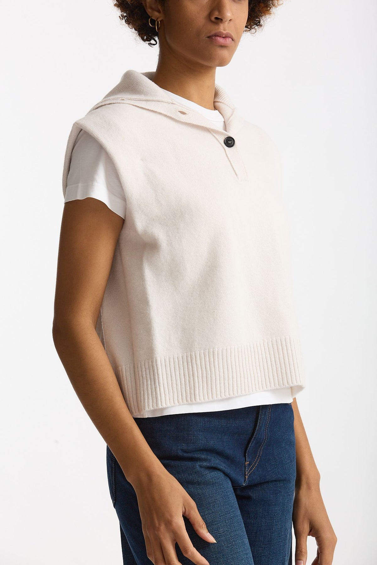 Gilet in lana panna donna Grifoni - 1