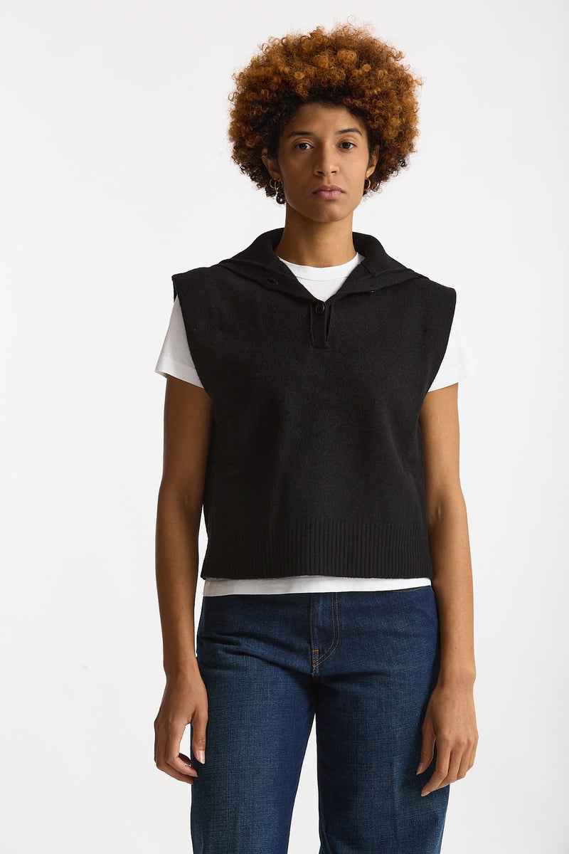Gilet in lana nero donna Grifoni - 1