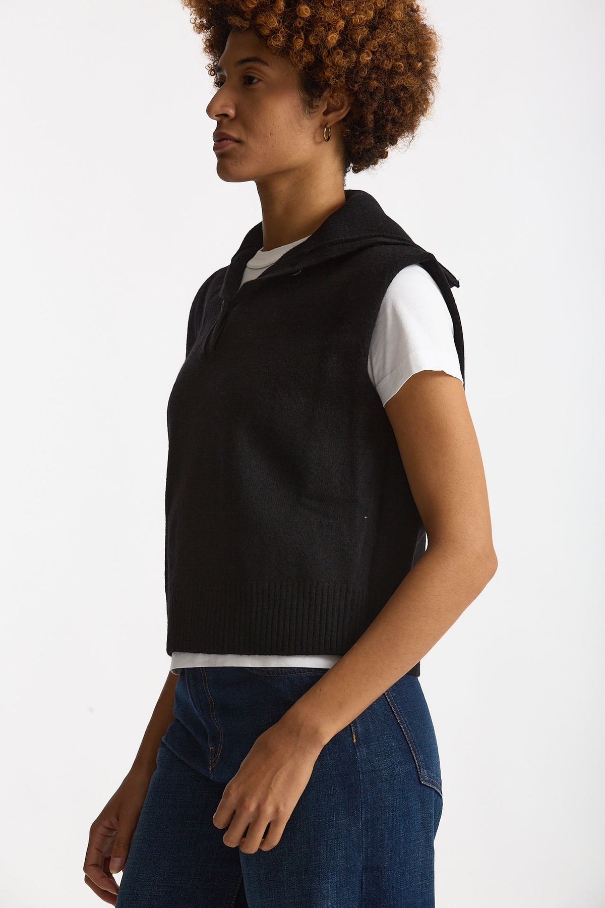 Gilet in lana nero donna Grifoni - 2