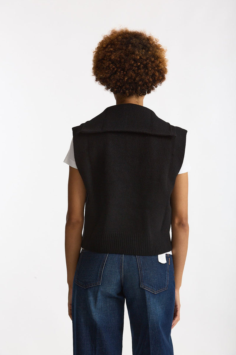 Gilet in lana nero donna Grifoni - 3