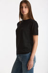 Maglia mezza manica in lana nero donna Grifoni - 1