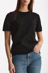 Maglia mezza manica in lana nero donna Grifoni - 3