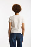Maglia mezza manica in lana panna donna Grifoni - 3