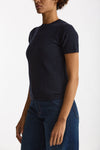 Maglia mezza manica in lana blu donna Grifoni - 2