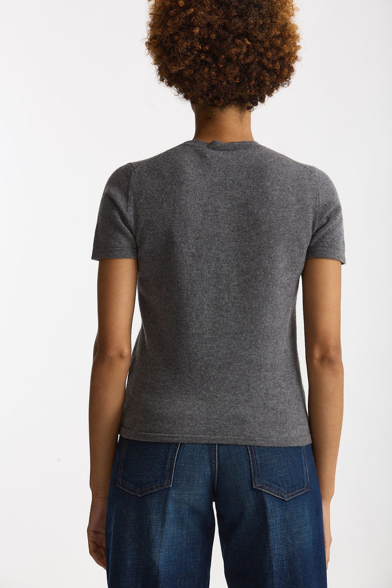 Maglia mezza manica in lana grigio donna Grifoni - 3