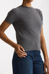 Maglia mezza manica in lana grigio donna Grifoni - 4