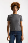 Maglia mezza manica in lana grigio donna Grifoni - 1