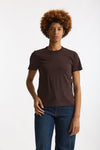 T-shirt basic in cotone marrone donna Grifoni - 2
