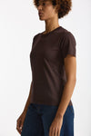 T-shirt basic in cotone marrone donna Grifoni - 3